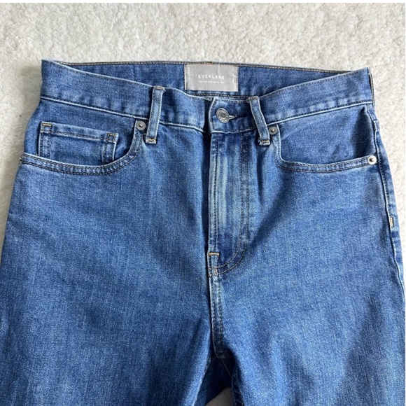 Everlane The High Rise Skinny Jeans Mid Blue Size 26 - Picture 8 of 11